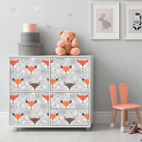 Sticker meuble pour enfant renards des bois 40 x 60 cm (1/5)