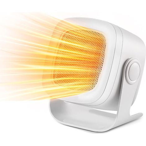 Chauffage Soufflant, PTC Mini Chauffage Electrique Oscillation à 90°, Chauffage électrique avec 2 Modes, Chauffage d'appoint Compact, Portatif Chauffage pour Salon, Chambre et Bureau (1/5)