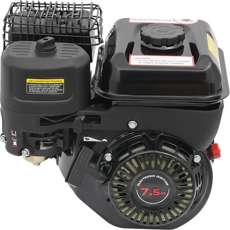 Moteur 4 temps, 7,5 ch, 212 cm³, 3600 tr/min, Capacité du réservoir de carburant 3,6 L, Diamètre de l'arbre 2 cm (1/5)