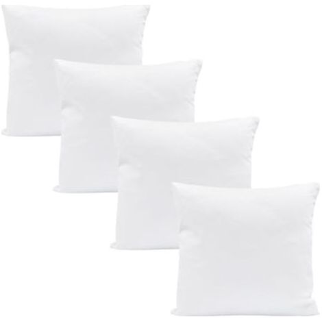 Oreiller matelassé en Microfibre 40x40 cm – Oreiller lit de Couchage Oreiller Blanc Oreiller de Remplissage Blanc - Ensemble de 4 pièces (1/4)