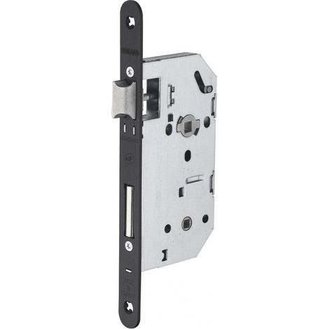 Serrure encastrable Monomax NF pour porte d'intérieur – Mécanisme à 2 tours – Coffre en acier embouti – Gâche plate fournie (1/3)