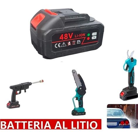 TrAdE Shop Traesio - Batteria Di Ricambio Da 48v Per Idropulitrice Mini Sega Elettrica Cesoia Motosega - (1/4)