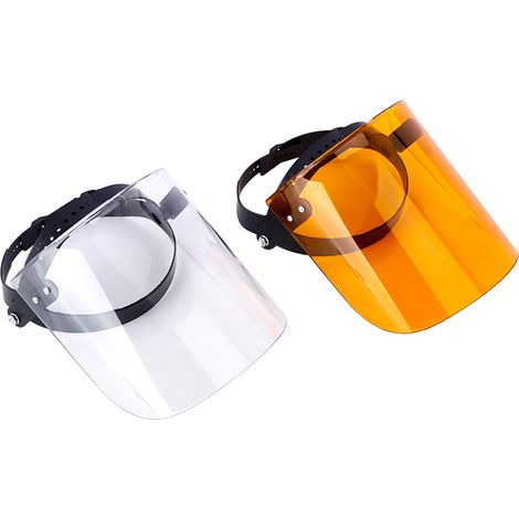 Visière De Protection Intégrale - Matériau Pc Anti-buée - Réglable Avec Molette - Éponge Absorbante - Pour Meulage Bois Métal Jardin - 2 Pièces