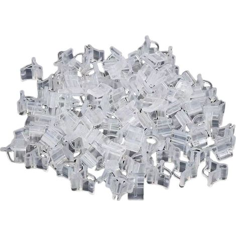 Pack of 100 plant grafting clips, special transparent clips for tomato and eggplant seedlings, gardening tools, adjustable clips to support stems, vines, etc. (1/5)