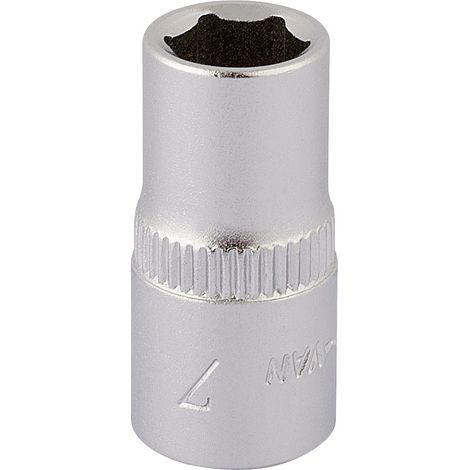 Draper 7mm Hex Socket for 1/4-Inch Drive - Metric Hexagon Socket (Model 11096) (1/5)