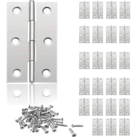 Juego de 24 bisagras, acero inoxidable 304, rotación de 300 grados, para cajones de armarios y muebles. (1/5)