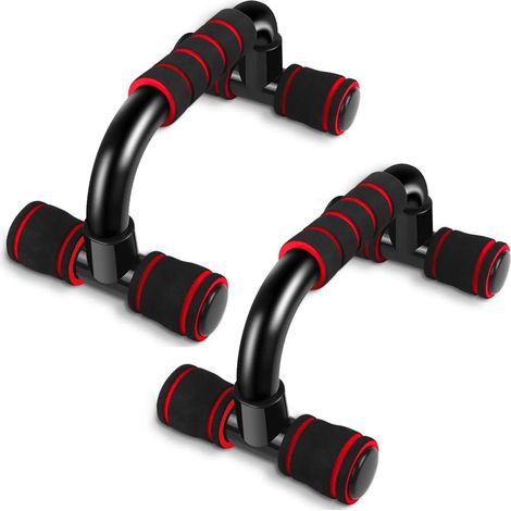 Barres de pompes avec poignées, support et ensemble, entraînement de fitness, exercices musculaires, exercices à domicile pour hommes et femmes (1/5)