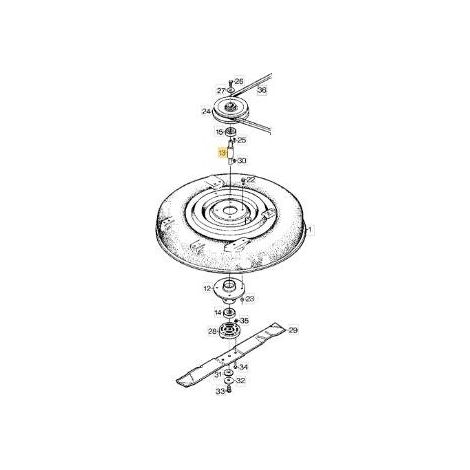 ORIGINAL Messerhalterwelle STIGA Schneidplatte GARDEN 1072E 1134-2083-01 - 1134-2083-01
