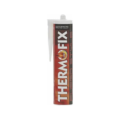Diff – Colle réfractaire 310ml – Prise rapide jusqu'à 1100°C – Pour fours et cheminées – Résistante aux moisissures