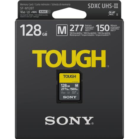 Sony  Carte mémoire robuste  UHS-II  128 Go  SDXC  Mémoire flash de classe 10