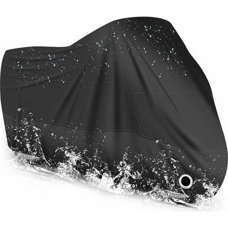 210D Motorradabdeckung – Wasserdicht und wetterfest – Maße: 220 x 95 x 110 cm – Loch für Schloss: 220 x 95 x 110 cm (1/5)