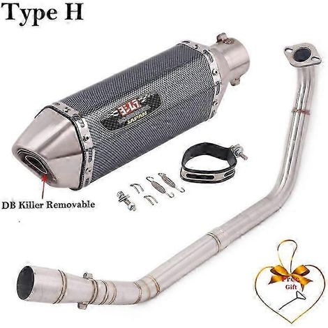Sistema De Escape Completo Para Motocicleta, Silenciador De Tubo De Enlace Medio Delantero Para Yamaha Yzf R125 R15 V3 R15 Mt125 2008 - 2019( Type H) (1/5)