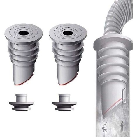 Joint de tuyau de machine à laver, 2 pièces bouchon de désodorisant gris 35-40 mm bouchon d'étanchéité de vidange de machine à laver, joint de vidange de désodorisant domestique (1/4)