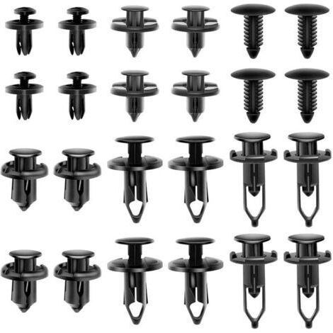 Rivet Clips Plastique Voiture, 200 Pcs Clips Voiture, Rivets Plastiques Fixation avec 6 Formes, Clips de Fixation Voiture,Rivets en Plastique Attaches,Agraphe Voiture pour Auto Panneaux Portes- (1/4)