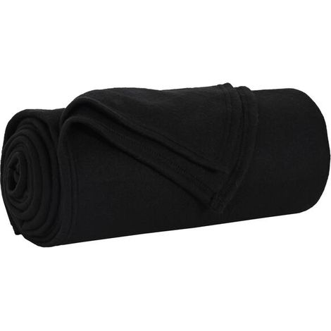 Couverture en laine noire, 170 x 130 cm (1/5)
