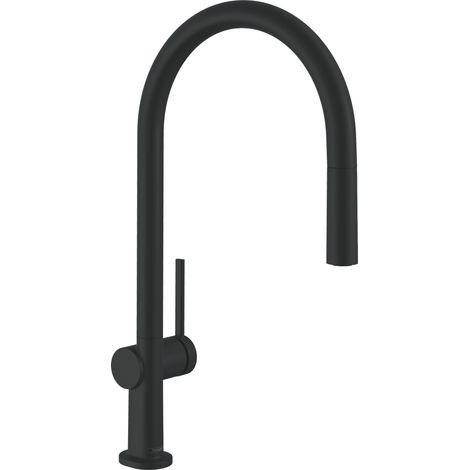 Hansgrohe Talis M54 - Spültischarmatur Talis mit ausziehbarer Brause, schwarz matt 72802670 (1/5)
