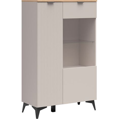 Vaisselier bas 2 portes Vicky Cachemire et Bois (1/5)