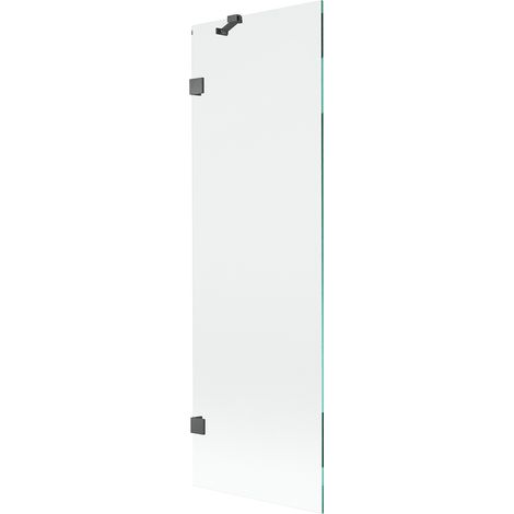 Mexen Lunar Badewannen-Faltwand 1-flügelig 60 x 150 cm, transparent, gebürstetes Gun Grau - 897-060-000-66-00 (1/5)