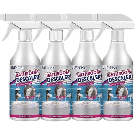 Spray nettoyant salle de bain, détartrant pour parois de douche, anti-moisissures, nettoyant baignoire et WC, mousse nettoyante pour baignoire (4 pièces) (1/5)