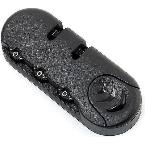 Juego de 2 candados de combinación de 3 dígitos de color negro para maletas, cierre de seguridad fijo, accesorios antirrobo para bolsos y cremalleras. (1/2)