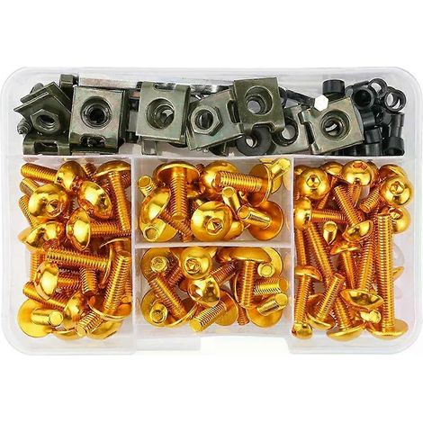 Komplettes Verkleidungsschrauben-Set (190 Teile), kompatibel mit Kawasaki ZX6R ZX7R ZX9R ZX10R ZX12R ZX14R Versys 650 Ninja 650R 1000 Z750 Z1000 ZZR600
