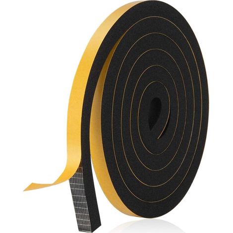 Junta de puerta, junta autoadhesiva, tira de sellado, junta de ventana, aislamiento de espuma, junta de placa de cocina para puertas insonorizadas, a prueba de golpes, protección de muebles (12 mm, 10