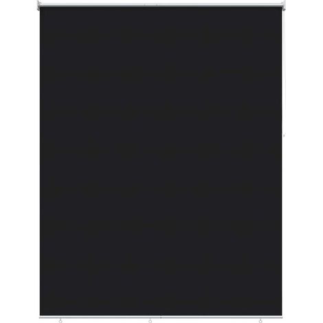 Store enrouleur noir avec protection UV, 180 x 230 cm, en polyester.