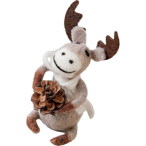 Plüsch-Hirschfigur, Weihnachts-Rentierpuppe, Schreibtischornament für Weihnachtsbaum, Regal, Kaminsims, Tischdekoration, Weihnachtsdekoration (1/5)