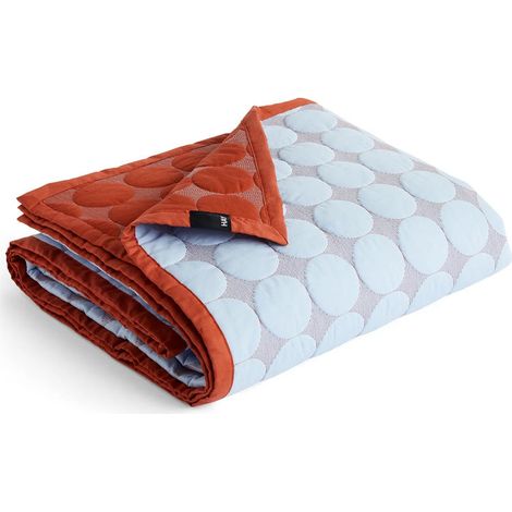 [GEBRAUCHT] B-Ware HAY Tagesdecke Überwurf Mega Dot hellblau Baumwolle OEKO TEX (1/2)