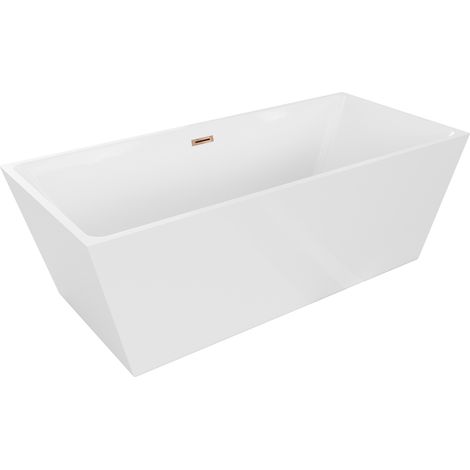 Baignoire autoportante Mexen Lita 170 x 75 cm, blanche, bec doré rose - 52121707500-60 (1/5)