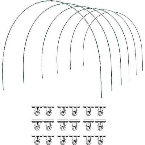 Filiyano – Kit de tunnel de jardin avec 36 arches de serre de 2,6 m en fibre de verre et acier inoxydable [JSR]'-FY (1/5)