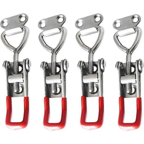 Lot de 4 verrous en acier inoxydable avec boucles réglables, pince horizontale (1/5)
