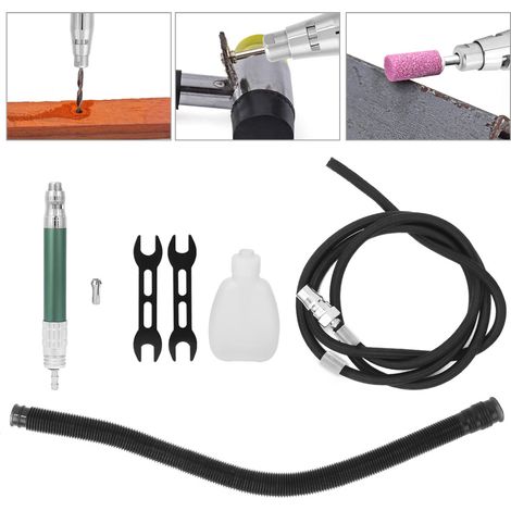 Meuleuse pneumatique stylo haute vitesse, mini outil de meulage, gravure et polissage à air comprimé, 65 000 tr/min, mandrin de 3 mm (1/5)