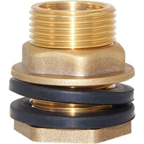 Raccord de Réservoir, 1 Pièces Laiton Réservoir d'eau Avec Filetage Extérieur 1 1/4" x Filetage Intérieur 1", Connecteur de Tuyau d'eau pour Robinet (1/5)