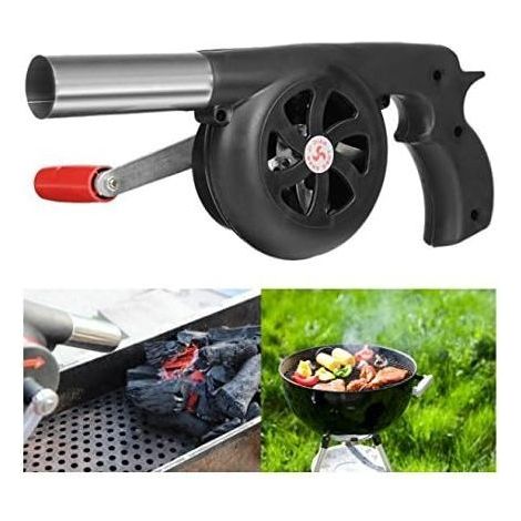 manuelles Gebläse aus Kunststoff und Metall, für Grillen, Camping und Picknick (1/5)