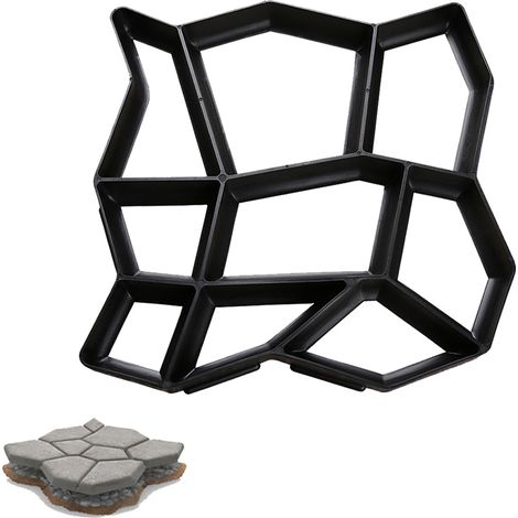 SWANEW 1 pezzi Stampi per cemento 43x43x4cm, lastre di pavimentazione, fattoria, giardino, giardino, decorazione del giardino, sentiero, fai da te, pavimentazione, riutilizzabile, colata, imitazione d (1/5)