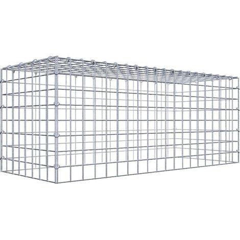 Gabiondeco - Gabion - Element de prolongation en hauteur 100 cm x 40 cm x 40 cm (L x H x P). maille 5 x 5 cm. Fermeture par anneaux en c . Attention : il manque une grille - Made in... (1/5)
