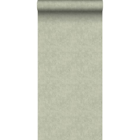 papier peint effet lin vert menthe grisé - Sanders & Sanders (1/5)