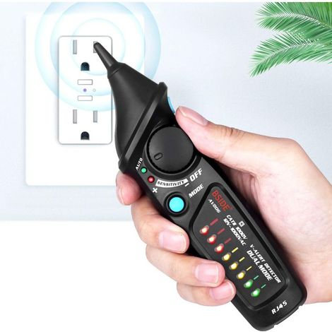 AVD06 berührungsloser Spannungsprüfer mit 12-1000V elektrischem Ausgang, automatischem/manuellem Modus, einstellbarer Empfindlichkeit, NCV-Phasenprüfung mit farbiger LED-Anzeige und (1/5)