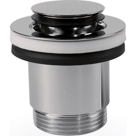TRES 24284020 Válvula de Desagüe Click-Clack Simple-Rapid Lavabo con Opción Siempre Abierta Color Cromo - ref: 24284020