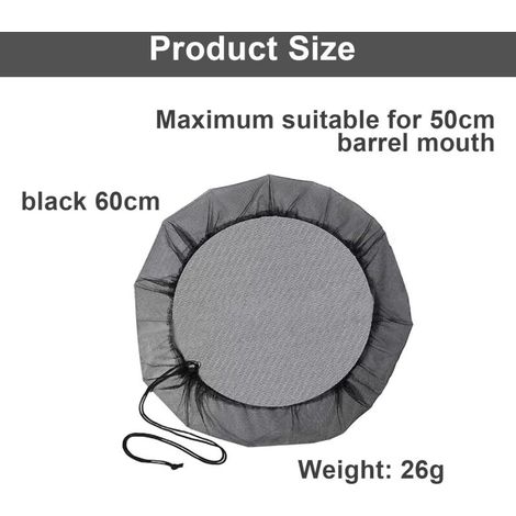 Kit di rete per barile di raccolta acqua piovana da 60 cm, rete di raccolta acqua in poliestere, reti di protezione per barili di raccolta acqua piovana, adatta per barili da 50 cm, balcone, giardino, (1/4)