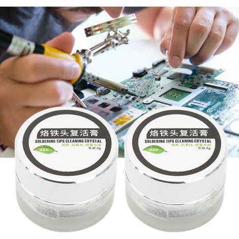 Lot de 2 pots de 4 g chacun de pâte régénératrice pour pannes de fer à souder (1/5)