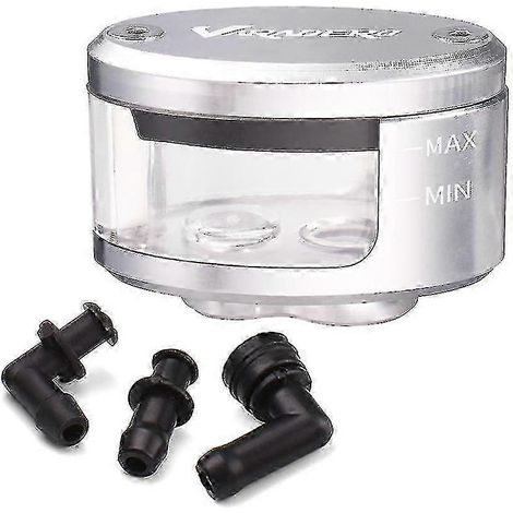 Réservoir d'huile de frein et d'embrayage pour moto avec support, compatible avec Honda Varadero XL1000 XL125 (coupelle d'huile argentée). (1/5)