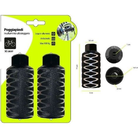 Trade Shop - COPPY POGGIAPIEDI IN ANTISCIVOLO LEGGERO FÜR BICI MAX. 100 KG XC-2637 -