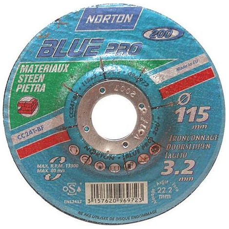 Disque de tronconnage Norton Expert Ø 115 Epaisseur 3.2 pour meuleuse d'angle pour matériaux -66252828495