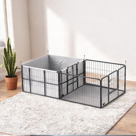 Barrière pour chien schwarz en stahl Polyester 203 x 102 x 60 cm (1/5)