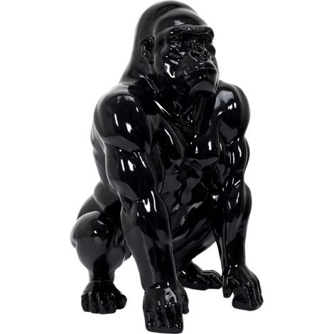 Statuette Déco Gorille "Sculpture" 46cm Noir (1/5)