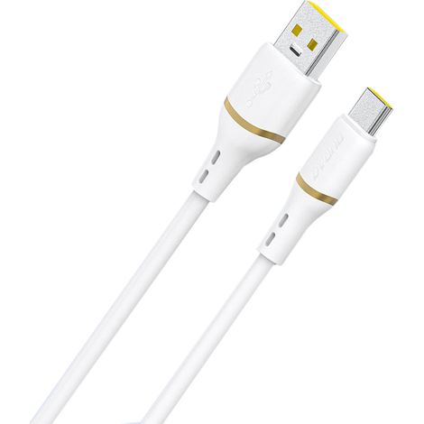Cavo in silicone USB-A - USB-C 5A 1m - bianco (1/5)