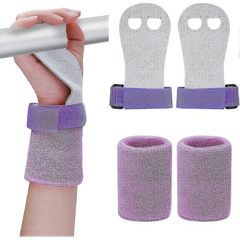 Abeillo 2 - Ensemble de poignées et bracelets de gymnastique pour filles, jeunes et enfants - Protection des paumes et soutien des poignets pour barres de gymnastique - Accessoire de sport (1/5)
