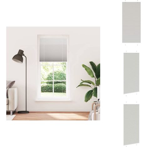 Store plissé gris clair 85x200 cm largeur du tissu 84,4 cm - Store Plissé - Stores Plissés - Store Plissé De Fenêtre - Plisse Aveugle (1/5)